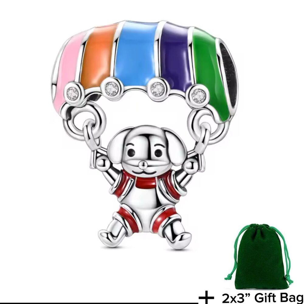 Dog Bead Charm | 925 Silver | Brand New